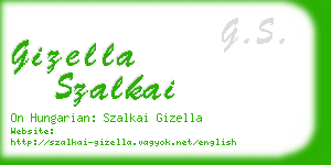 gizella szalkai business card